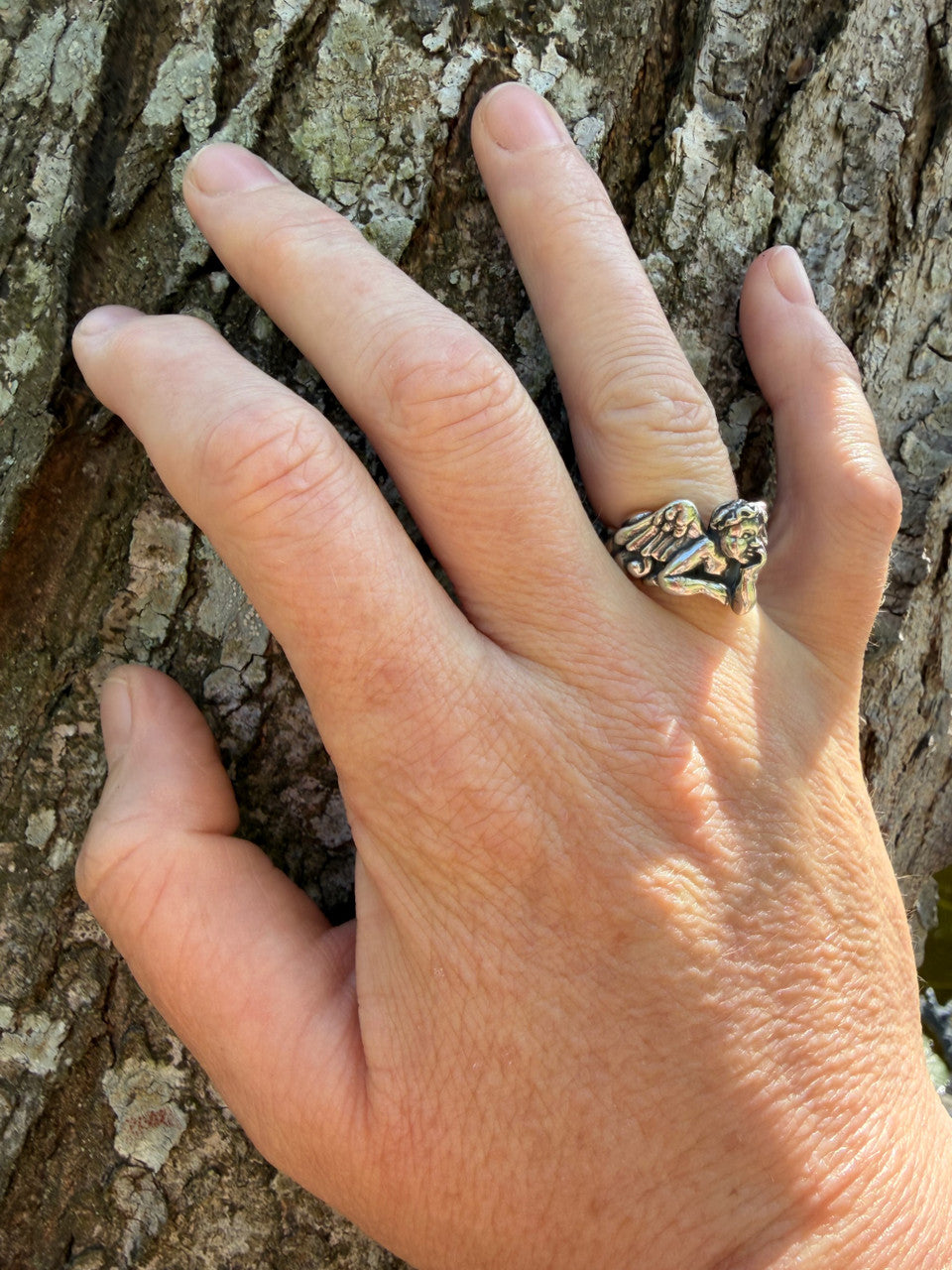Cherub Ring - Sterling Silver