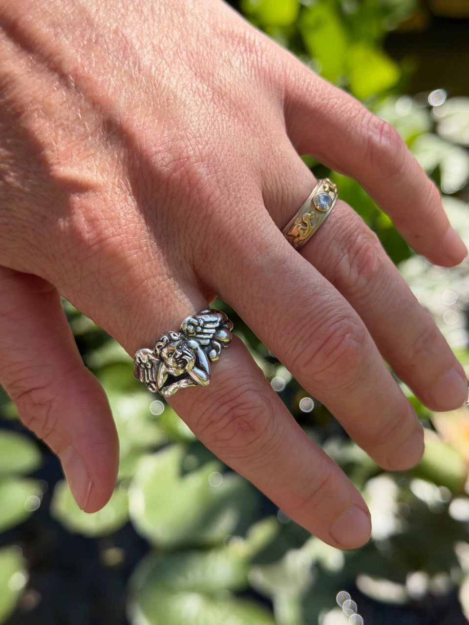 Cherub Ring - Sterling Silver