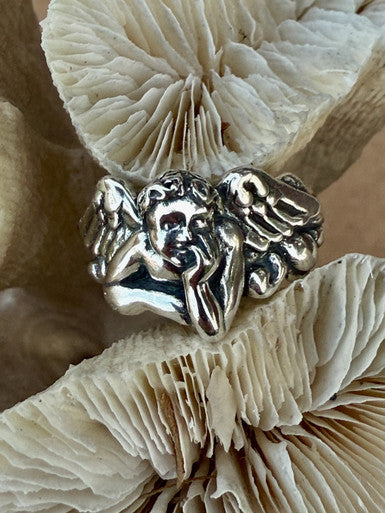 Cherub Angel Ring - Silver