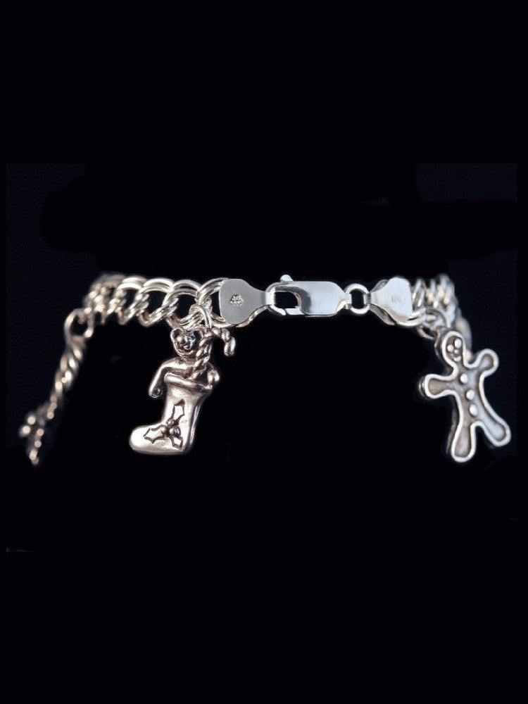 Sterling Silver Christmas Charm Bracelet