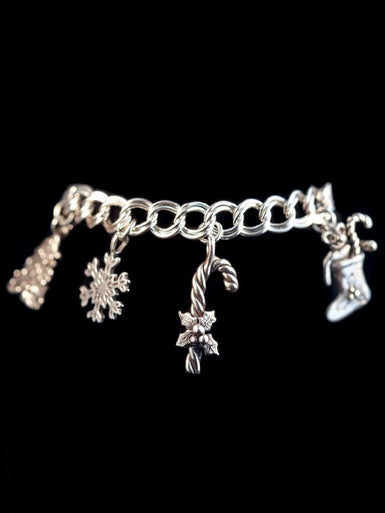 Christmas Charm Bracelet  - Silver