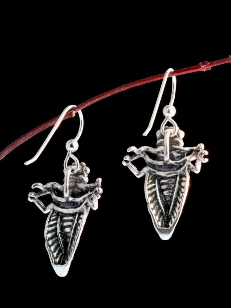 Cicada Brood X Earrings - Silver