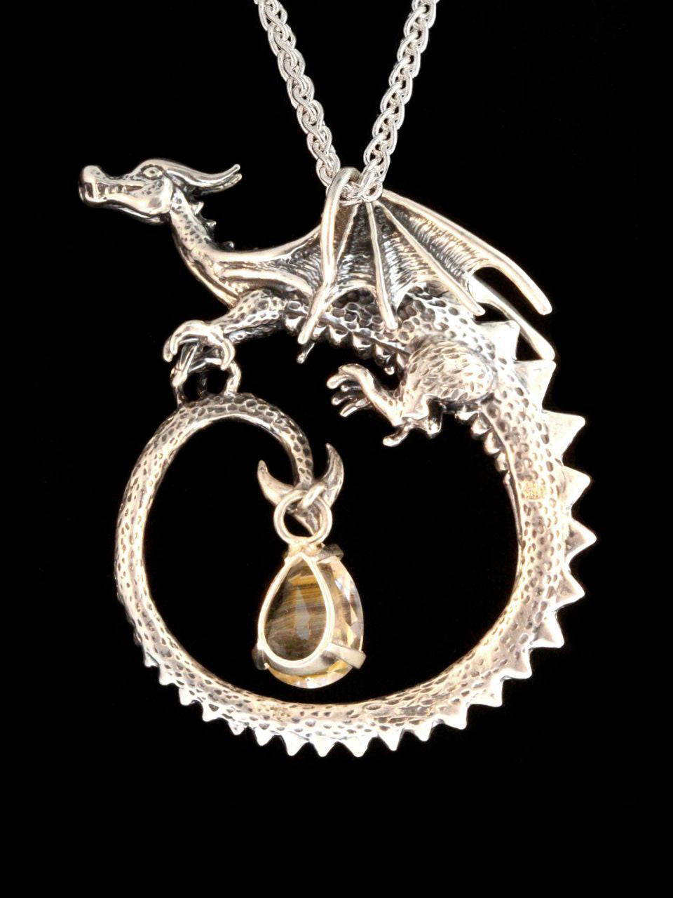 Circle Dragon with Rutilated Quartz