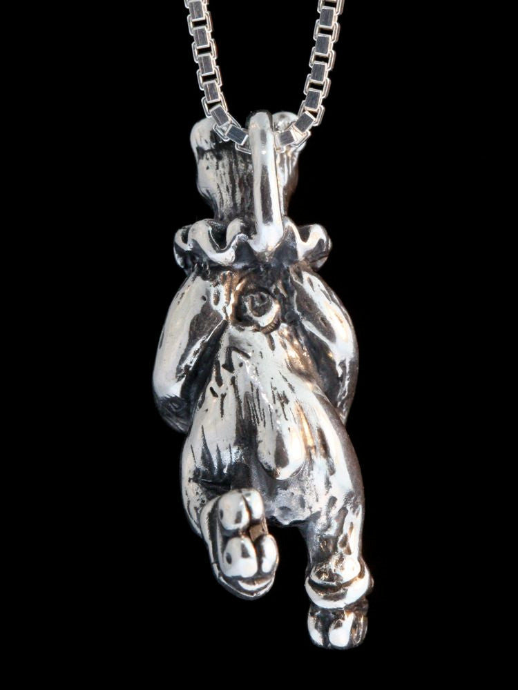 Circus Skating Bear Charm - Silver