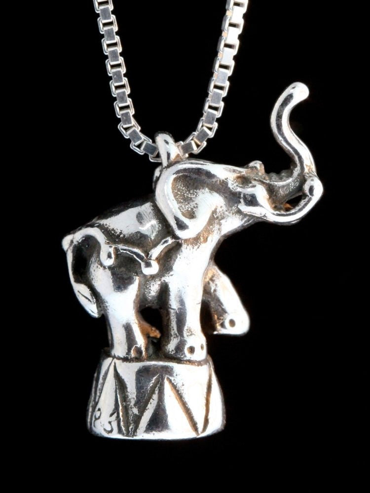 Circus Elephant Charm - Sterling Silver