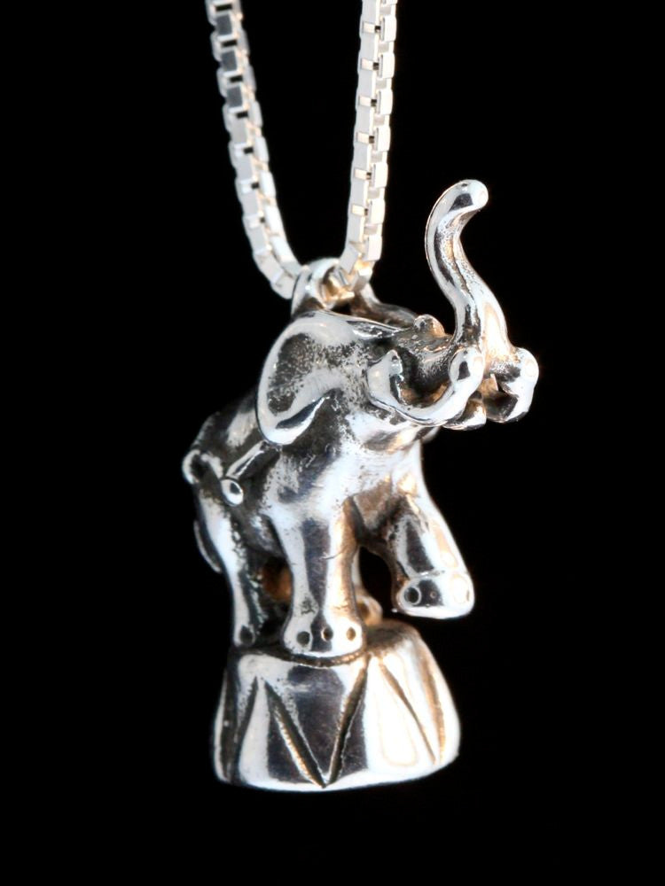 Circus Elephant Charm - Silver