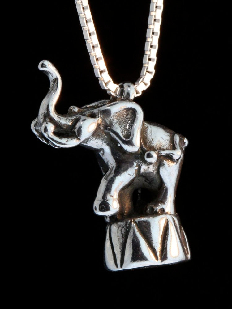 Circus Elephant Charm - Silver