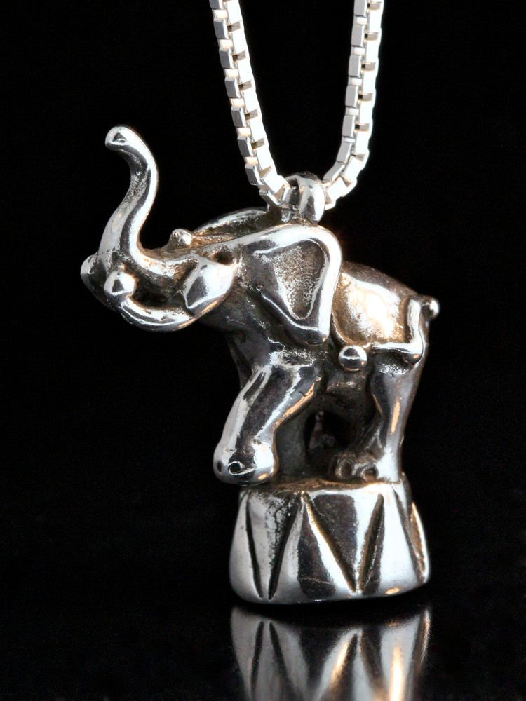 Circus Elephant Charm - Silver
