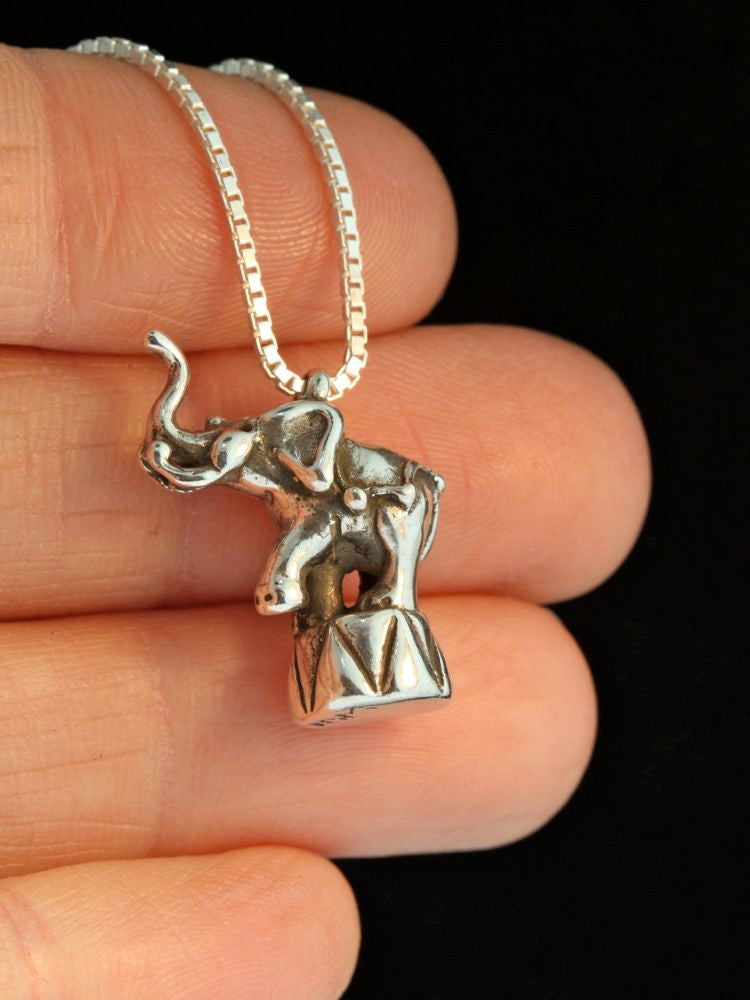 Circus Elephant Charm - Silver