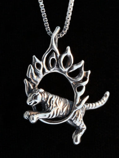 Circus Tiger Charm - Silver