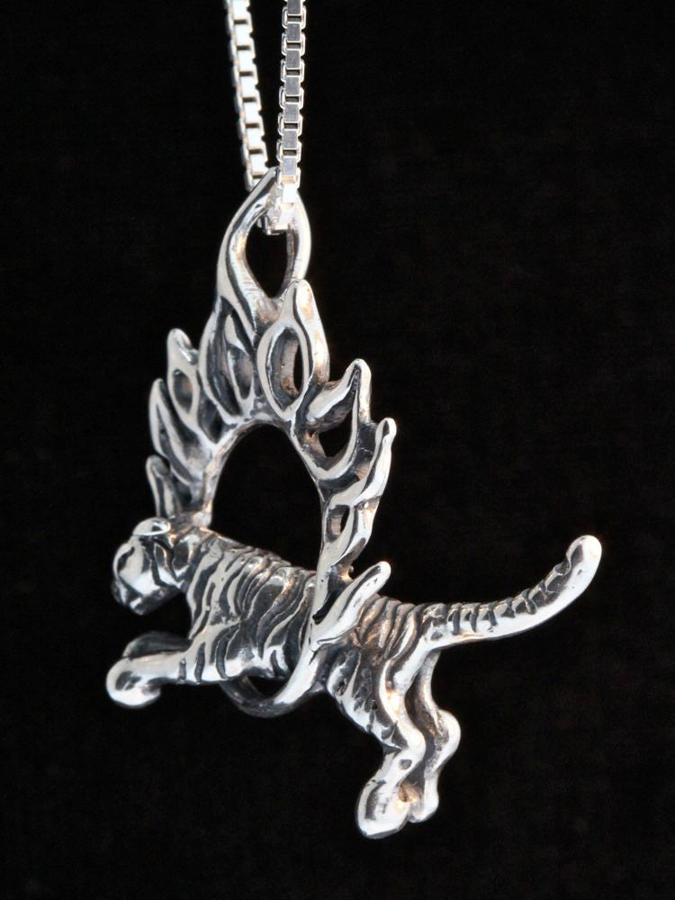 Circus Tiger Charm - Silver