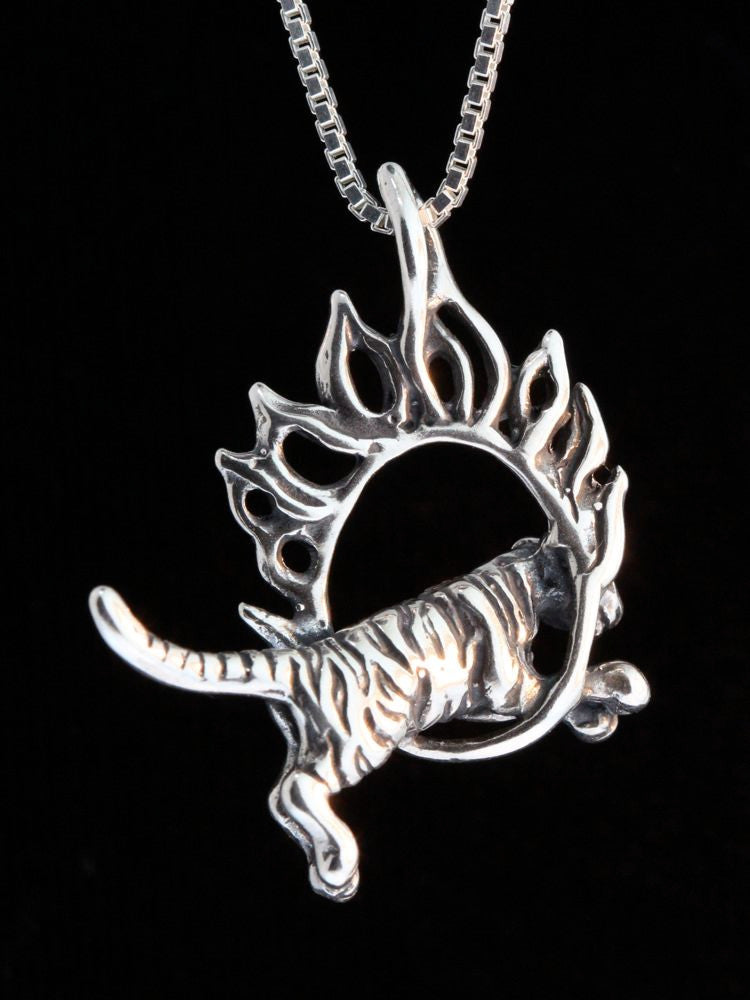 Circus Tiger Charm - Silver