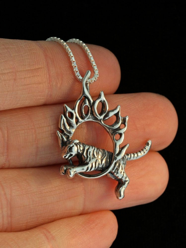 Circus Tiger Charm - Silver