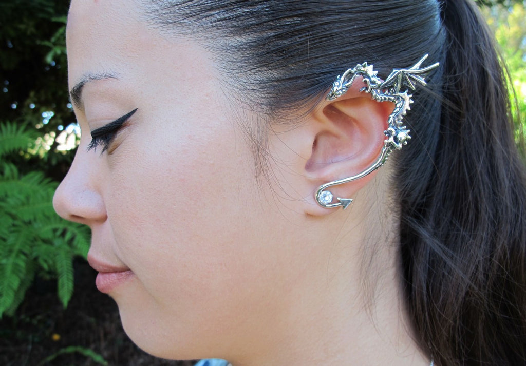 Classic Dragon Ear Wrap - Silver