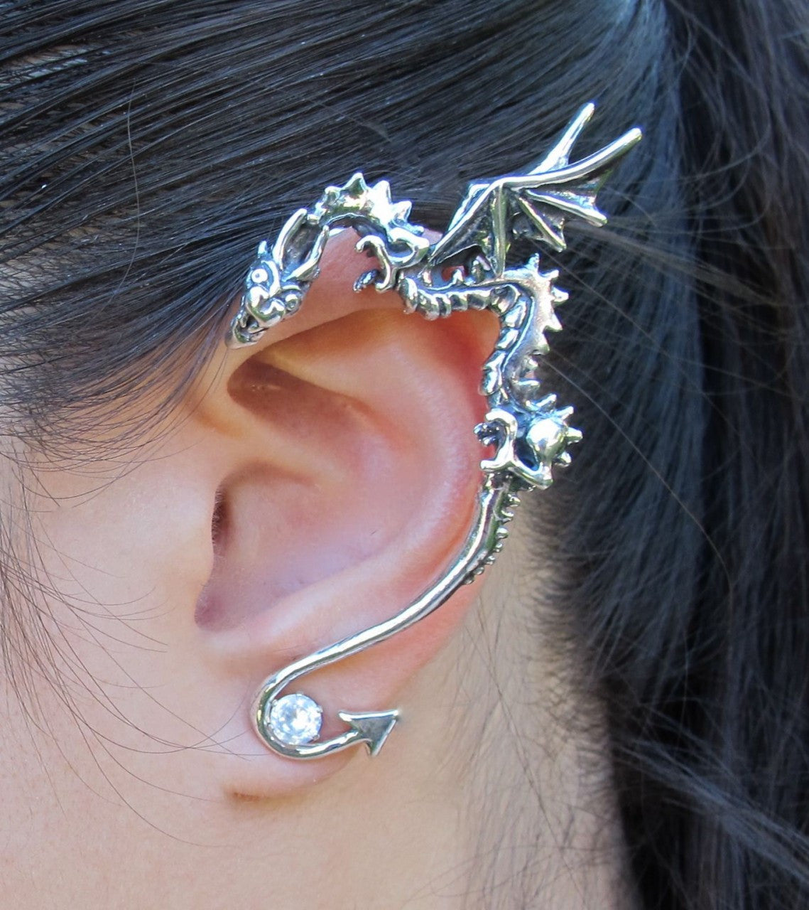 Classic Dragon Ear Wrap - Silver