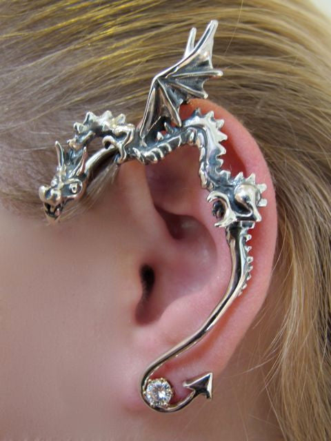 Classic Dragon Ear Wrap - Silver