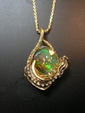Rainfire Dragon Pendant with Mexican Fire Opal - SOLD