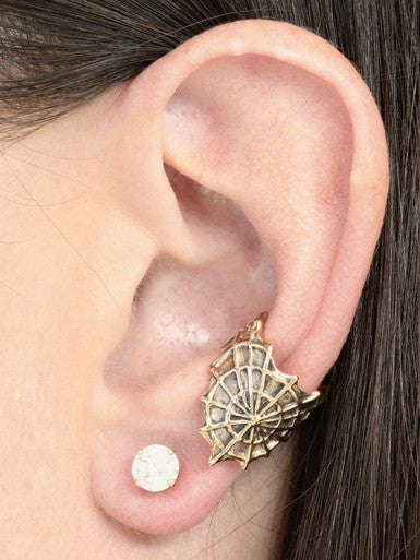 Cobweb Ear Cuff - 14K Gold