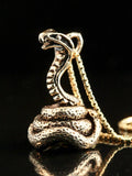 Coiled Cobra Charm - Solid 14k Gold
