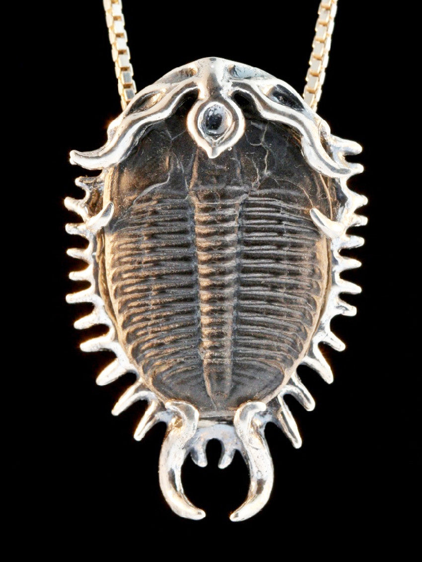 Colossal Spiked Trilobite Pendant in Silver