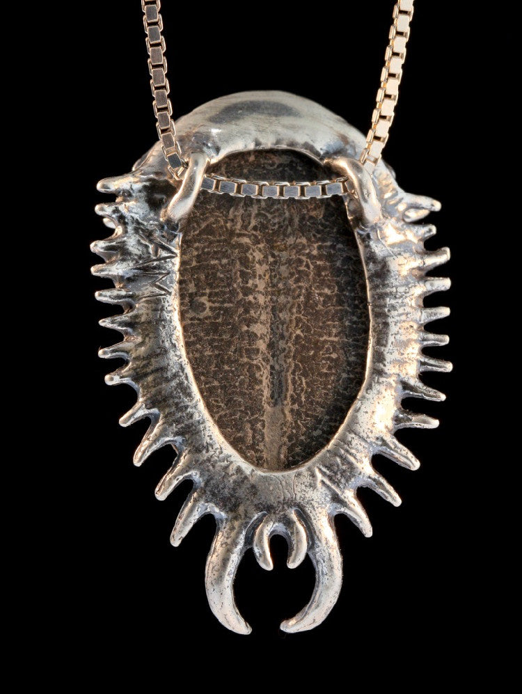 Colossal Spiked Trilobite Pendant in Silver