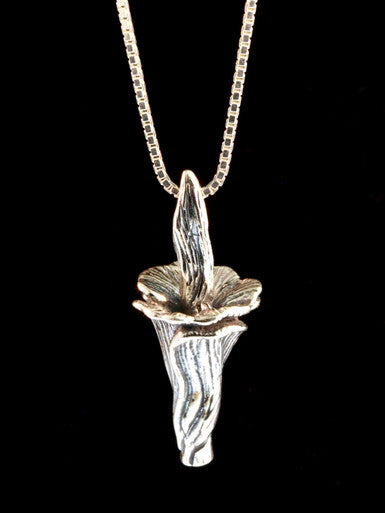 Corpse Flower Pendant - Sterling Silver