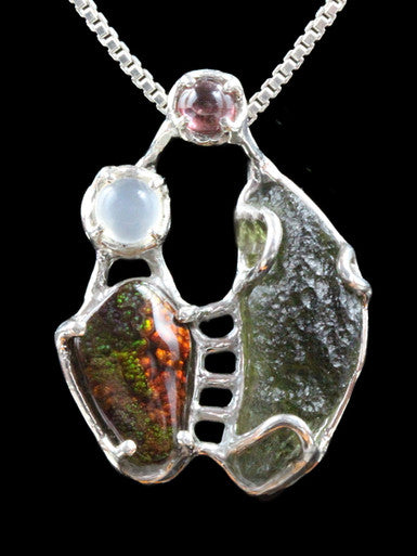 Cosmic Forest Pendant - Sterling Silver