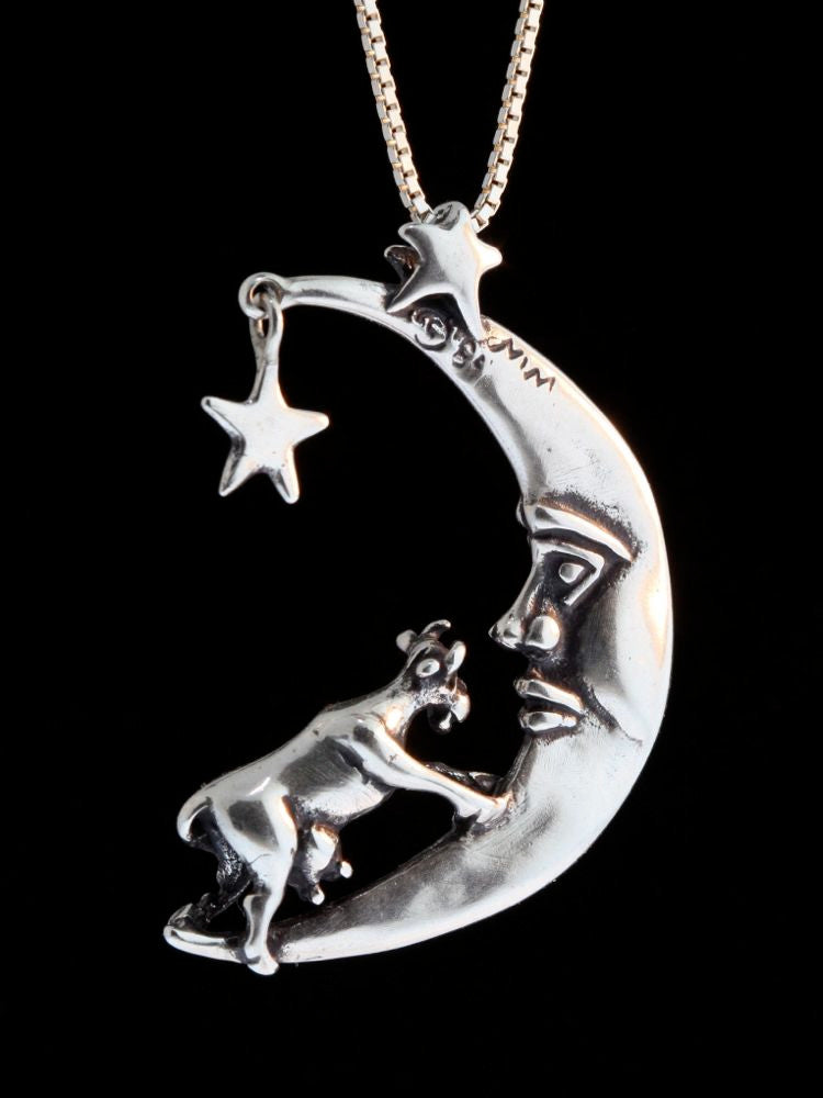 Cow Jumping Over the Moon Charm Pendant