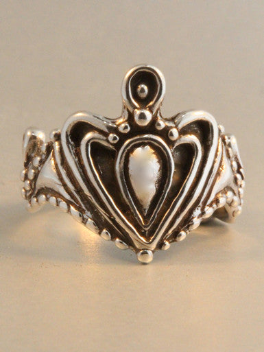 Crowning Heart Ring - Sterling Silver