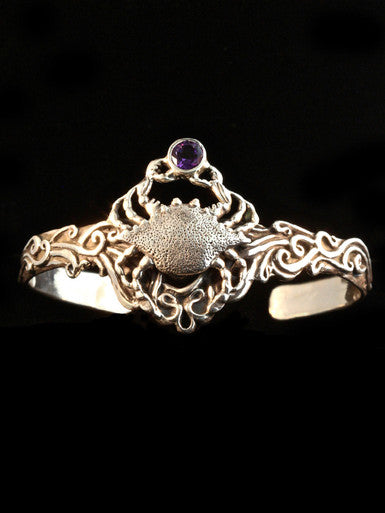 Cascade Crab Cuff Bracelet - Sterling Silver