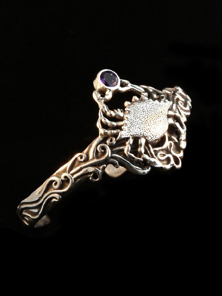 Cascade Crab Cuff Bracelet - Silver