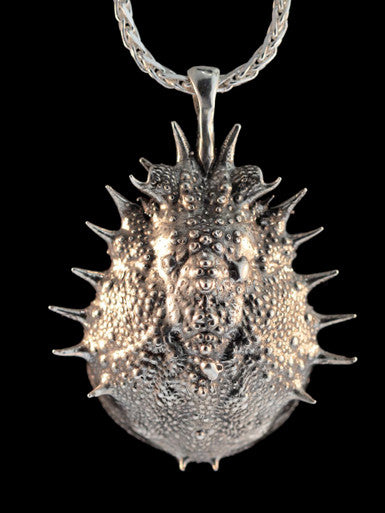 Life Casting - Adriatic Spider Crab Carapace Amulet - Silver