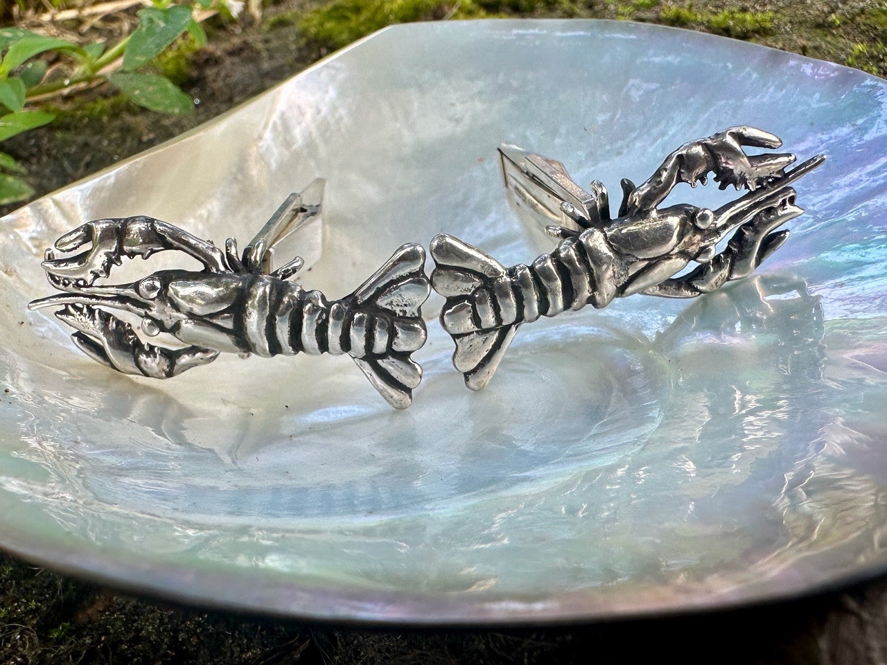Crawfish Cufflinks - Sterling Silver