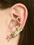Crawling Cat Ear Cuff - 14K Gold