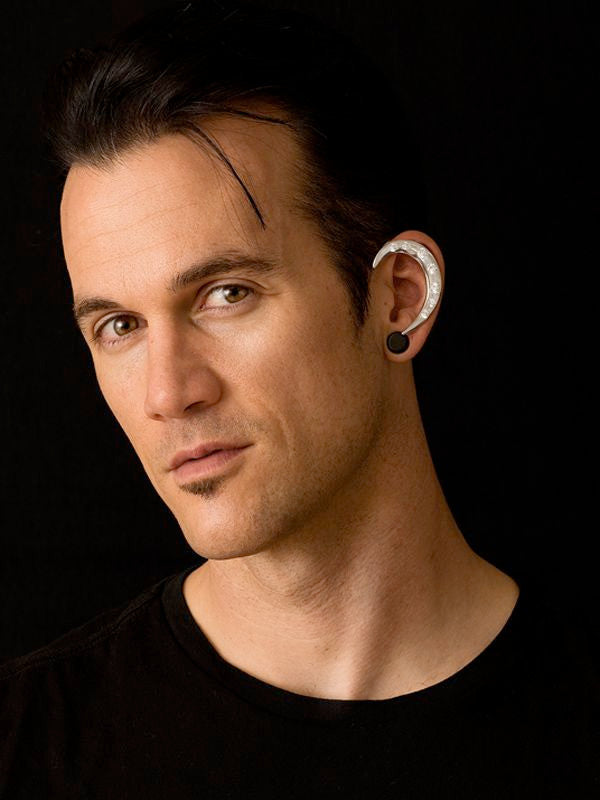 Crescent Ear Wrap with 7 CZ's
Model Dusty: Photo Credit: Jeremy Bot