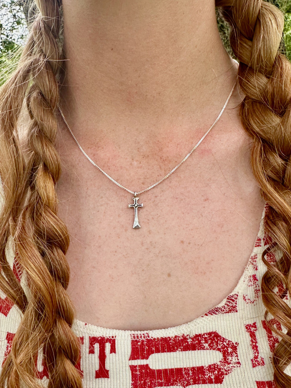 Holy Cross Charm - Silver