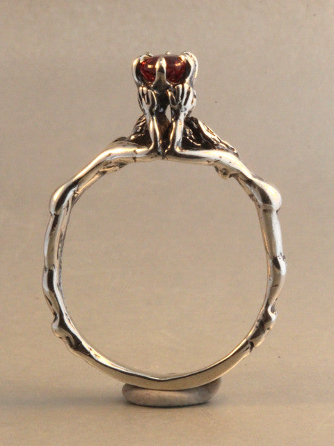 Crowning Lovers Ring with Garnet