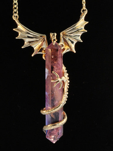 Crystal Guardian Dragon - Solid 14k Gold