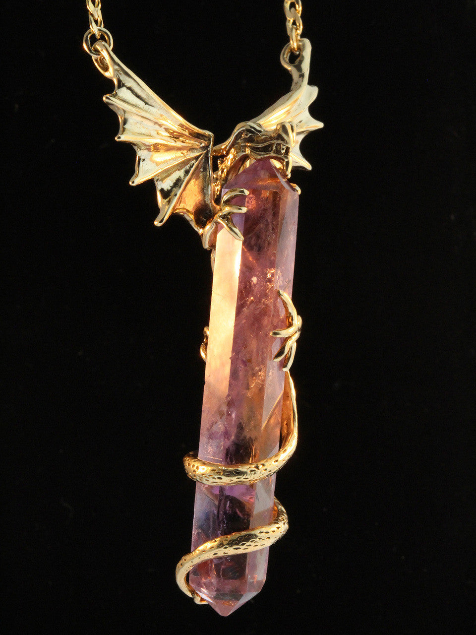 Crystal Dragon 14k Gold