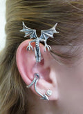 Curious Dragon Ear Wrap - Sterling Silver