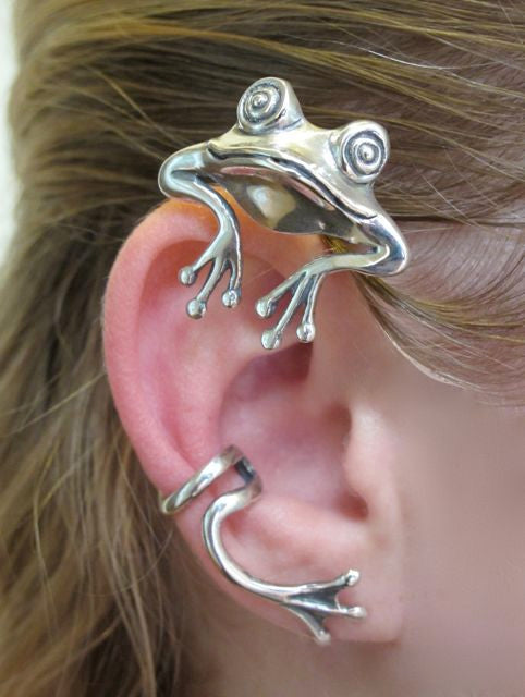 Curious Frog Ear Wrap - Silver
