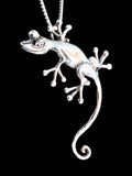 Curious Gecko Pendant - Sterling Silver