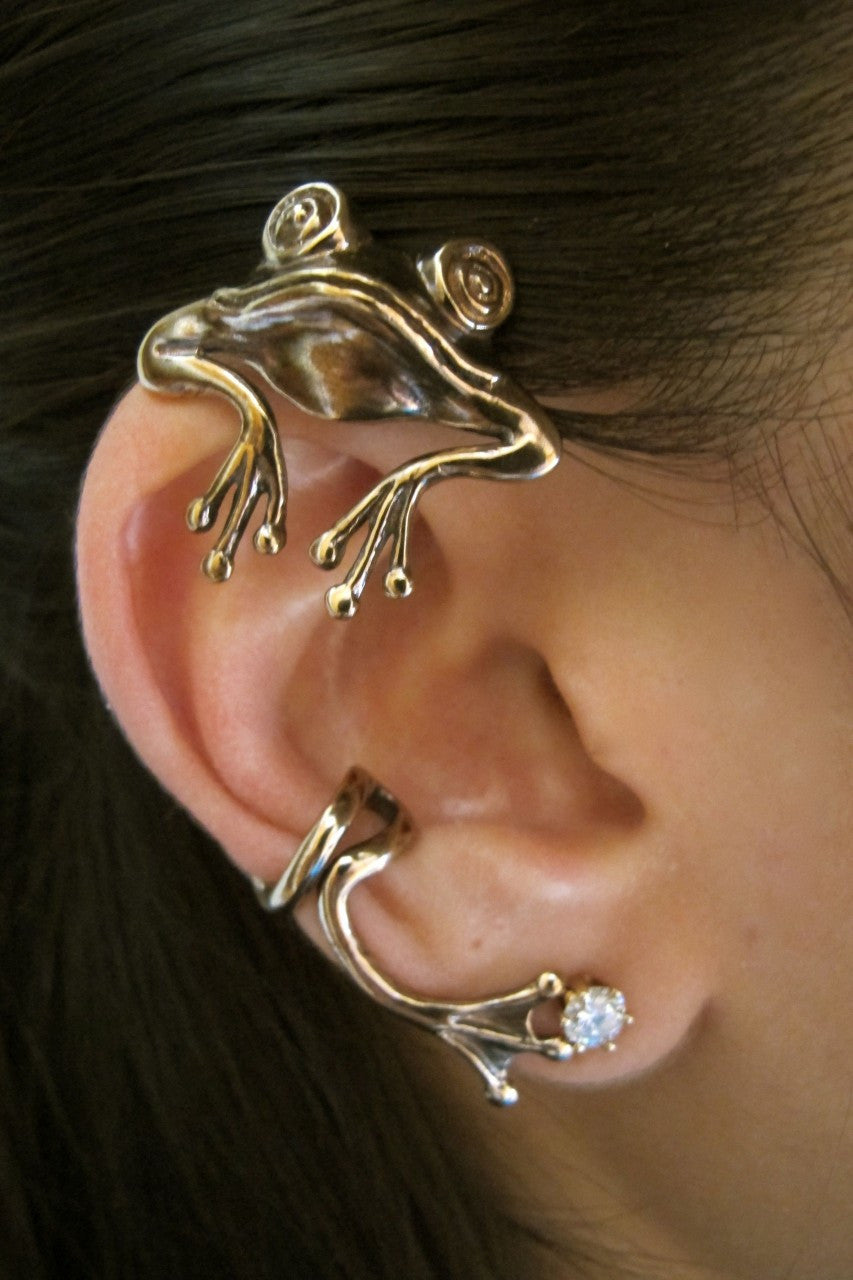 Curious Frog Ear Wrap - Bronze