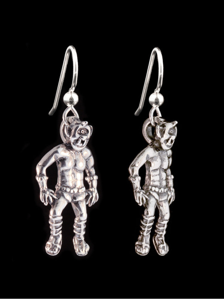 Cyclops Earrings in Silver