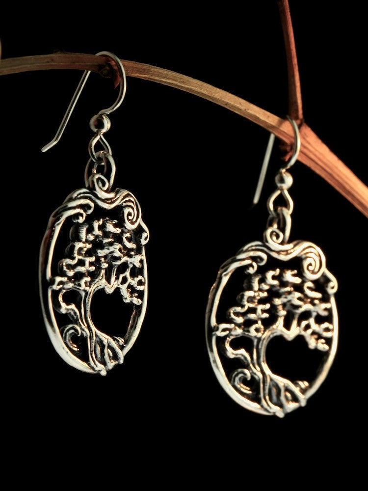 Cypress - Bonsai Tree Earrings - Sterling Silver