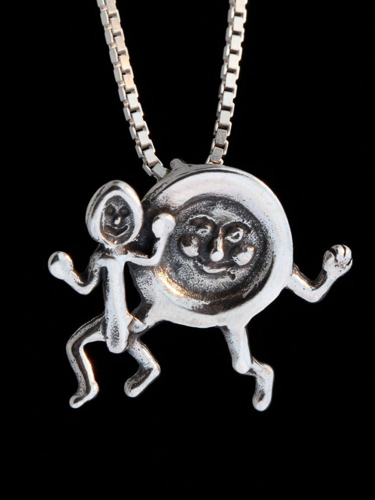 Dish and Spoon Charm - Sterling Silver