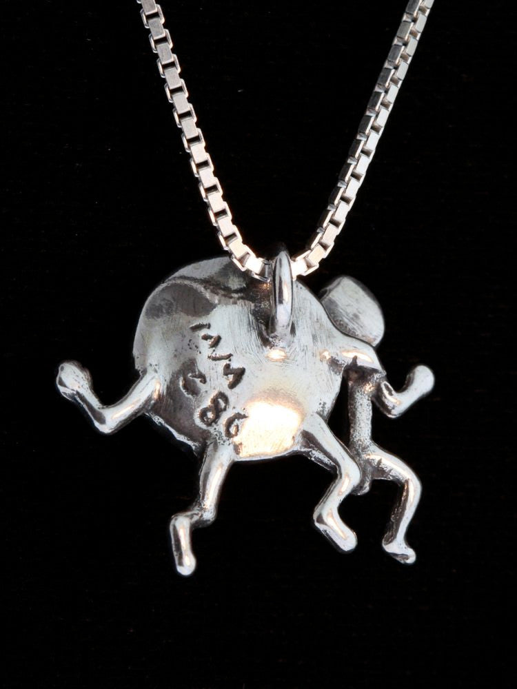 Mother Goose - Dish and Spoon Charm - Sterling Silver
