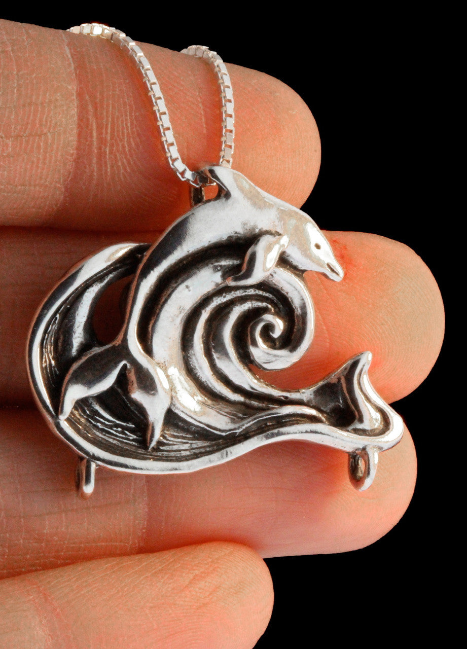 Dolphin Wave Pendant