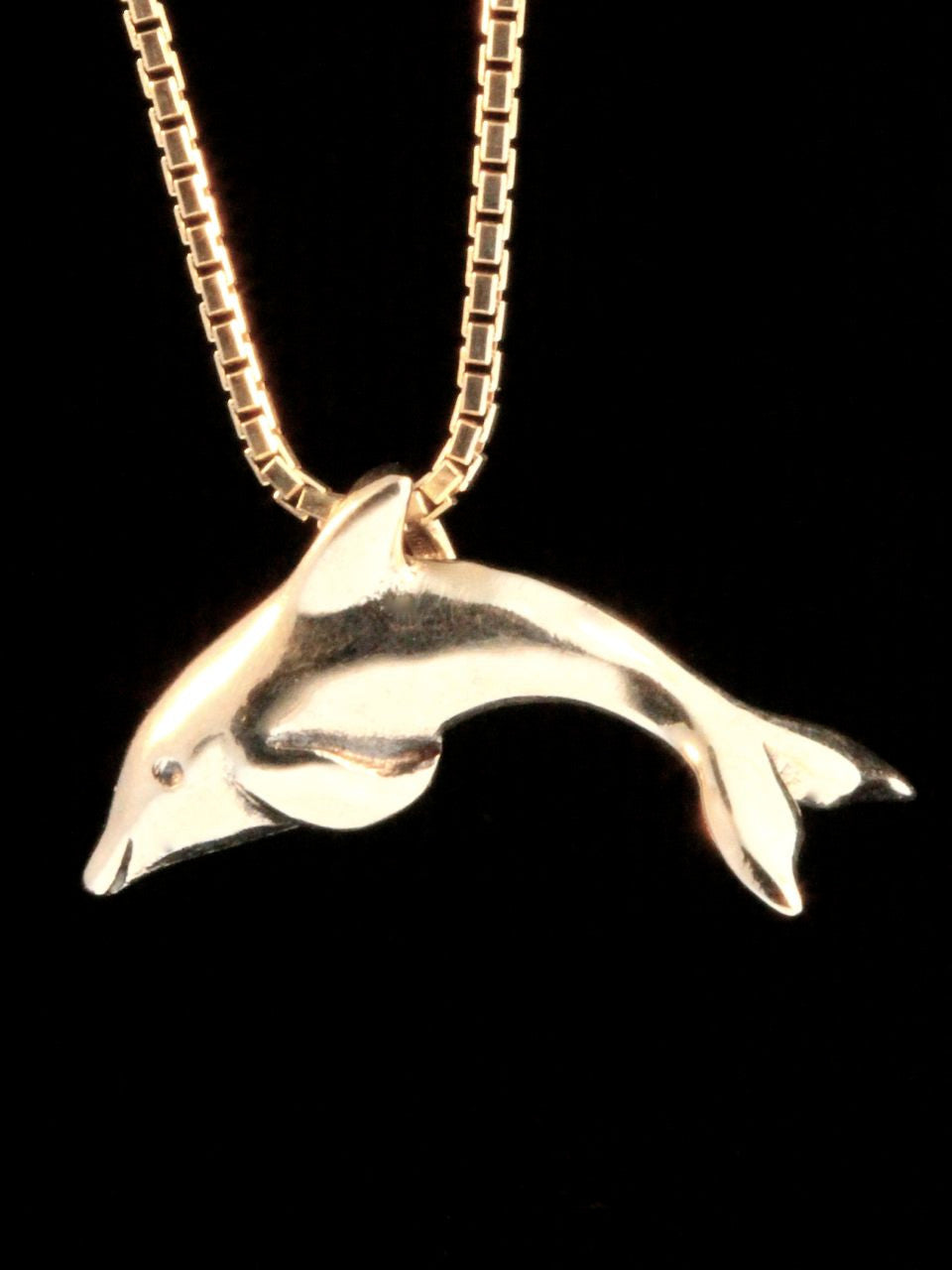 14k Gold Dolphin Charm