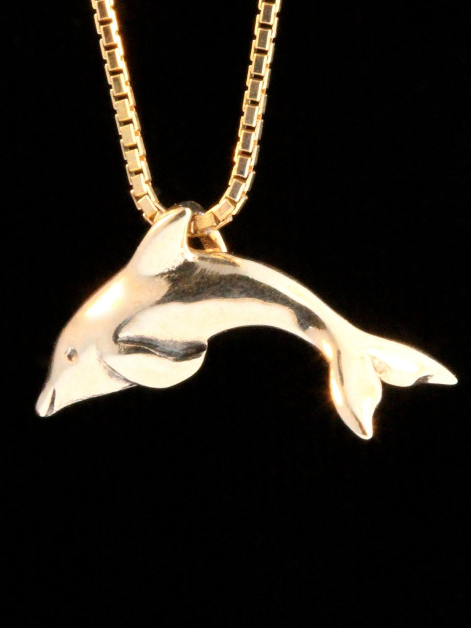14k Gold Dolphin Charm